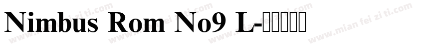 Nimbus Rom No9 L字体转换